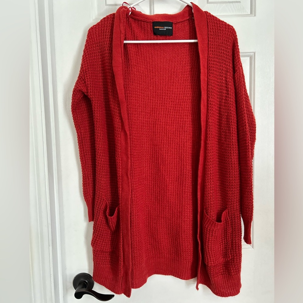 Medium cardigan. Burnt orange